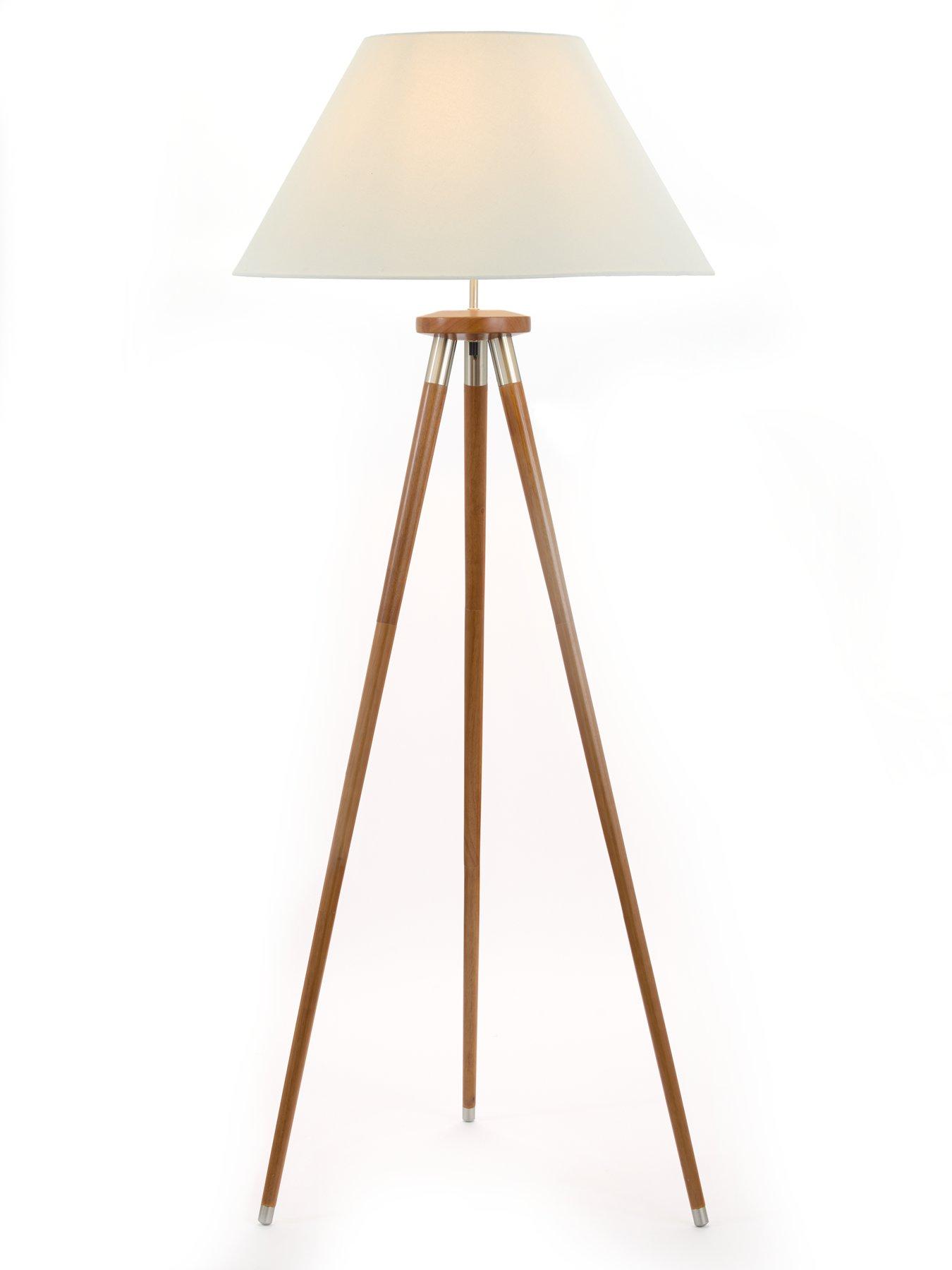 Image 3 of 6 of Very Home Wood Tripod Floor Lamp