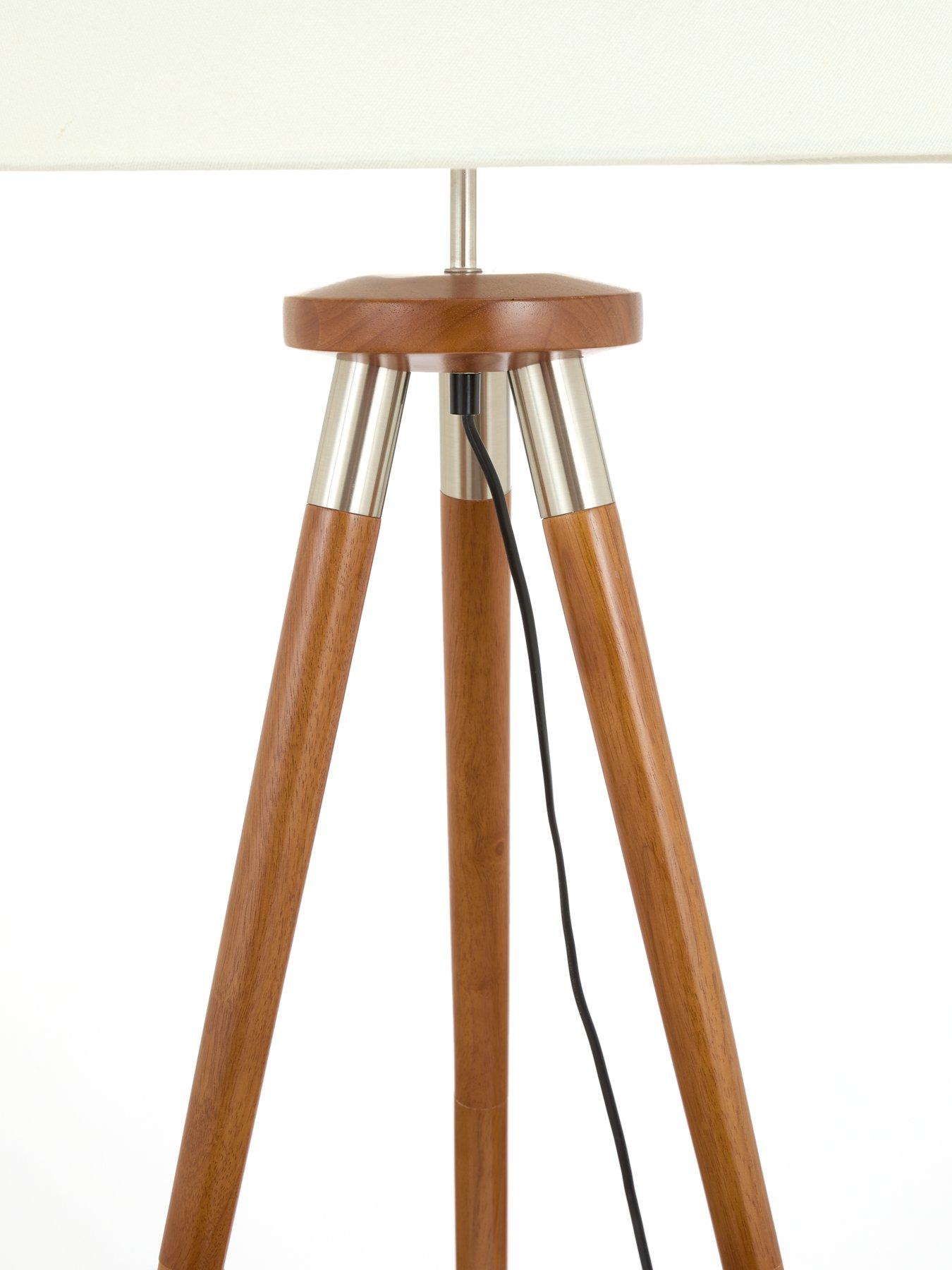 Image 5 of 6 of Very Home Wood Tripod Floor Lamp