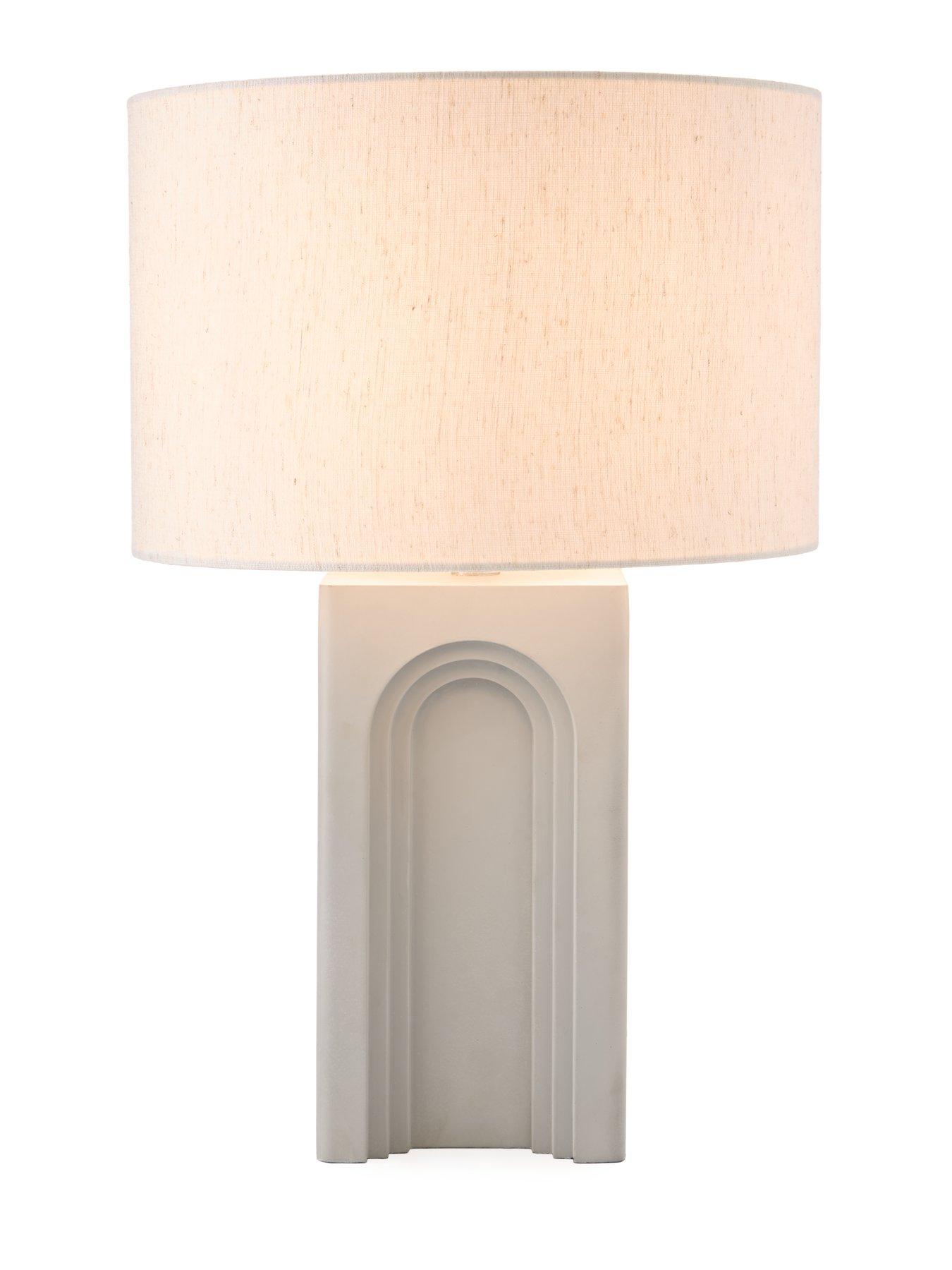 Very Home Block Concrete Arches Table Lamp Very