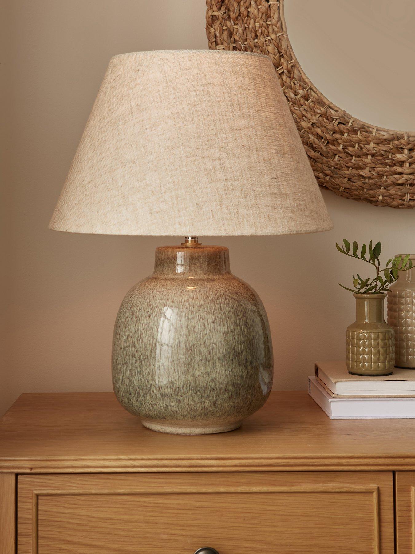 Image 1 of 6 of The Very Collection Ceramic Ombre Table Lamp with Tapered Shade