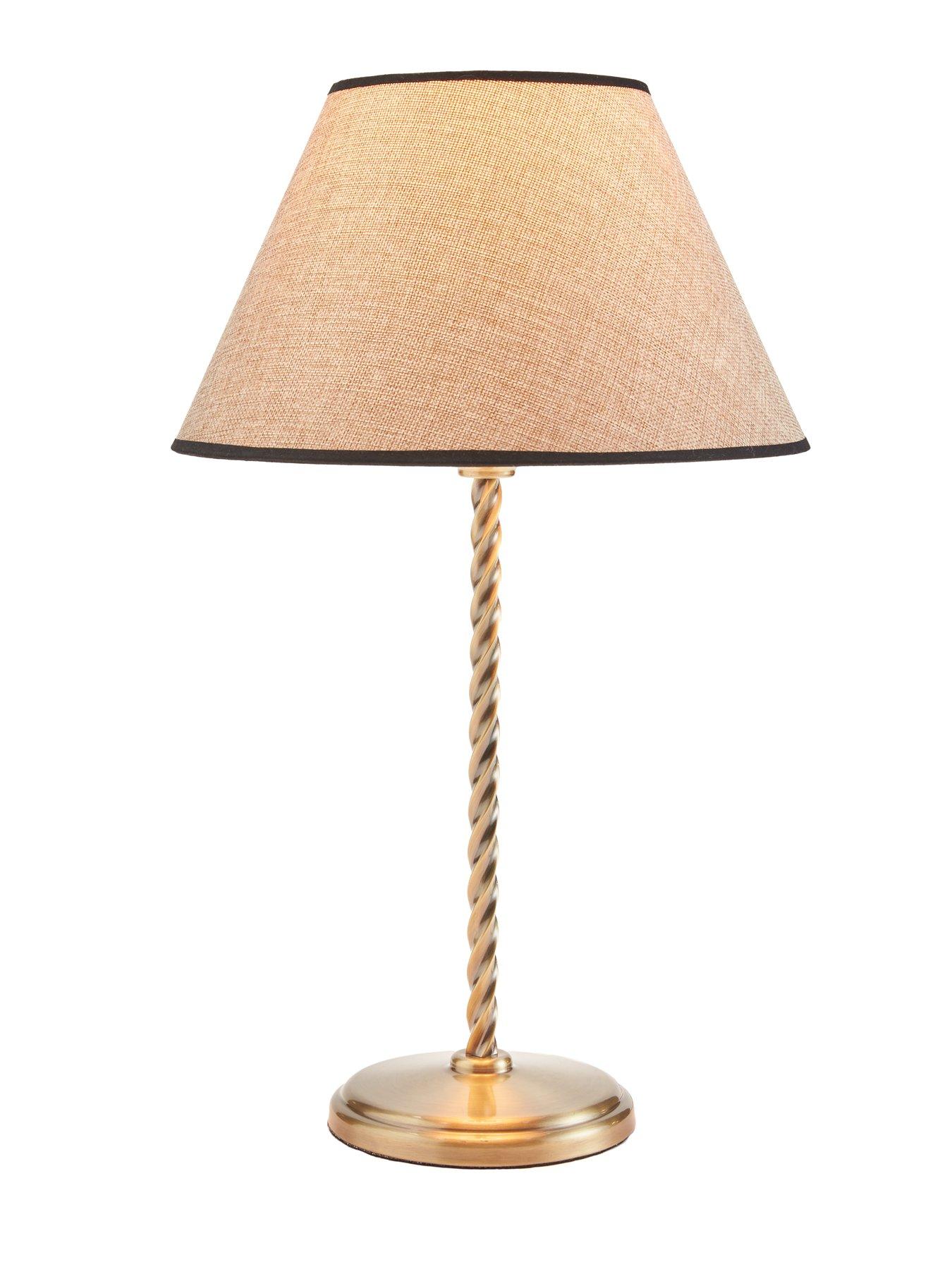 Image 3 of 6 of The Very Collection Twist Antique Brass Table Lamp