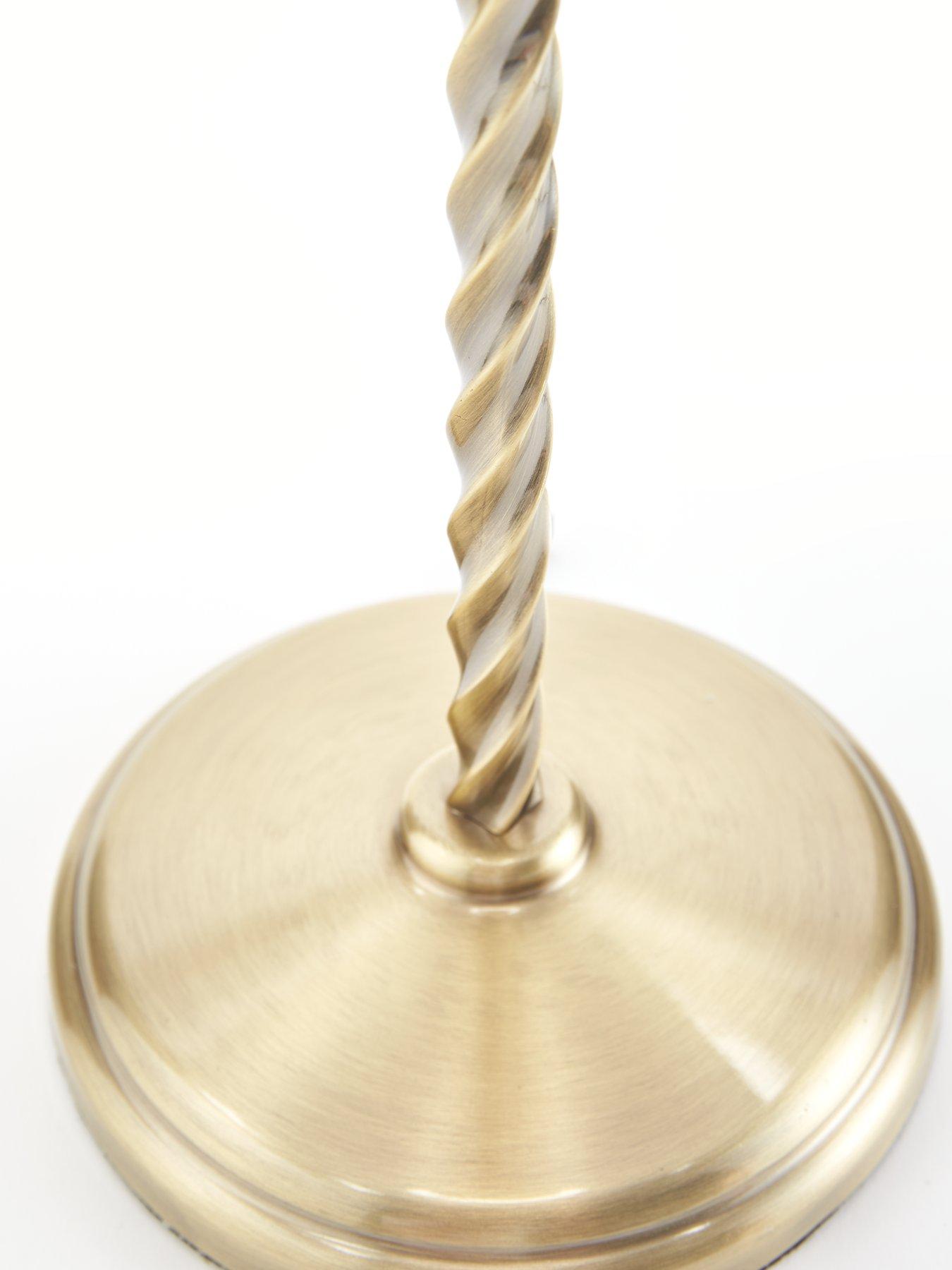 Image 6 of 6 of The Very Collection Twist Antique Brass Table Lamp
