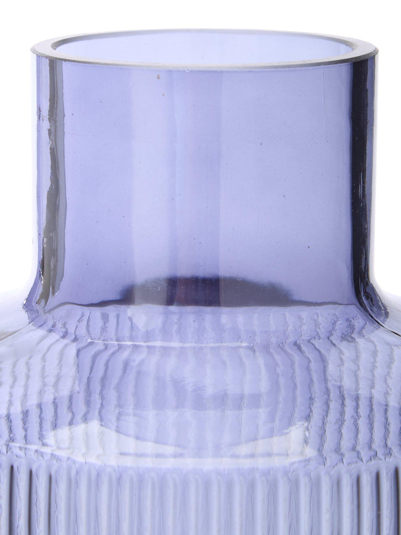 Image 6 of 7 of The Very Collection Ribbed Run Vase - Blue