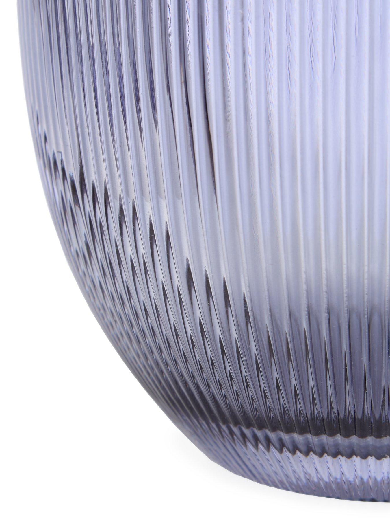 Image 7 of 7 of The Very Collection Ribbed Run Vase - Blue