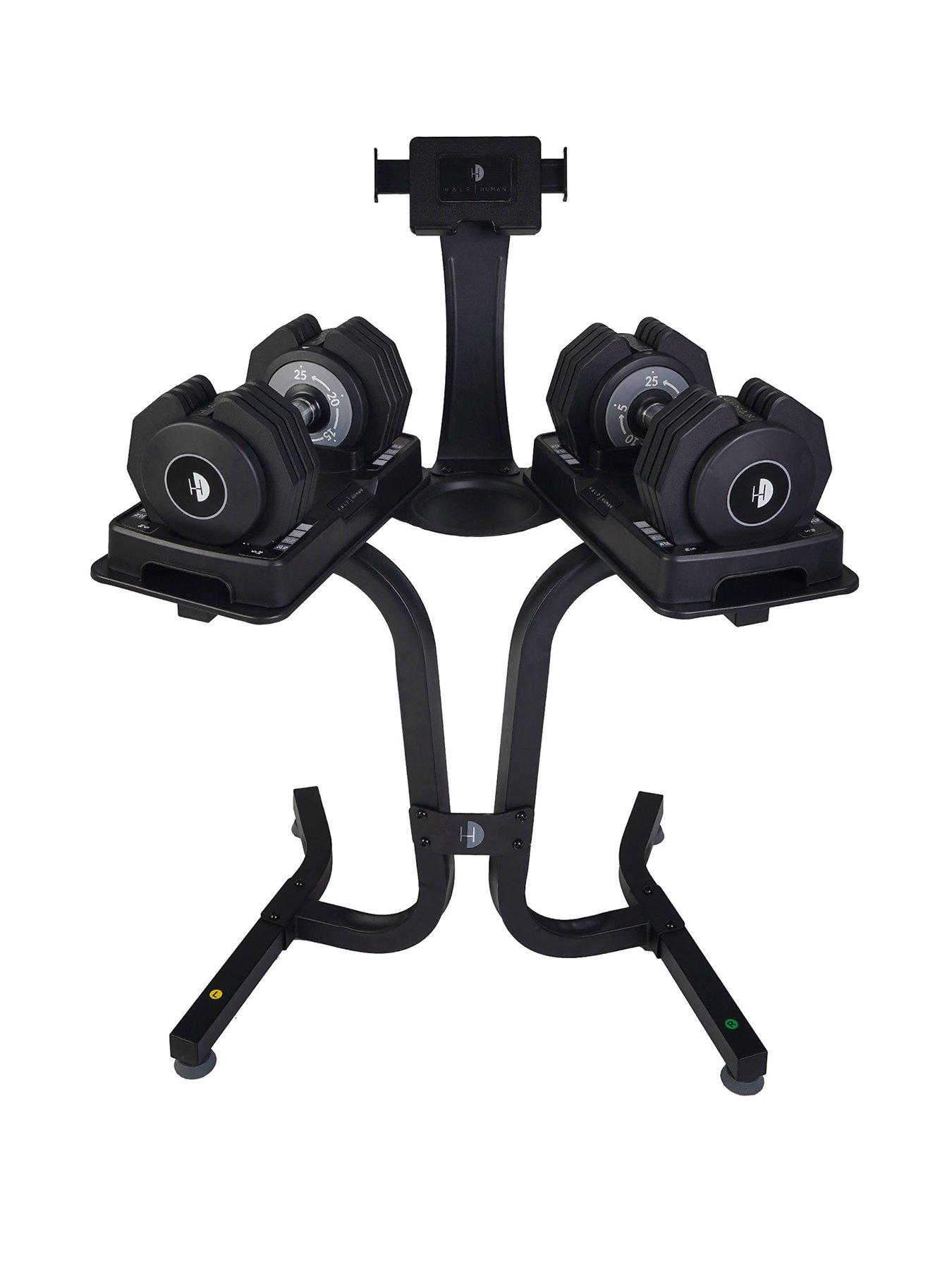 Image 1 of 7 of Half Human Adjustable Dumbbells (2x25kg) and&nbsp; Stand