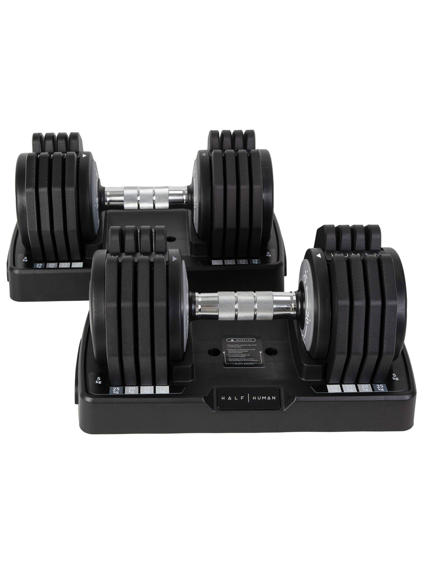 Image 3 of 7 of Half Human Adjustable Dumbbells (2x25kg) and&nbsp; Stand