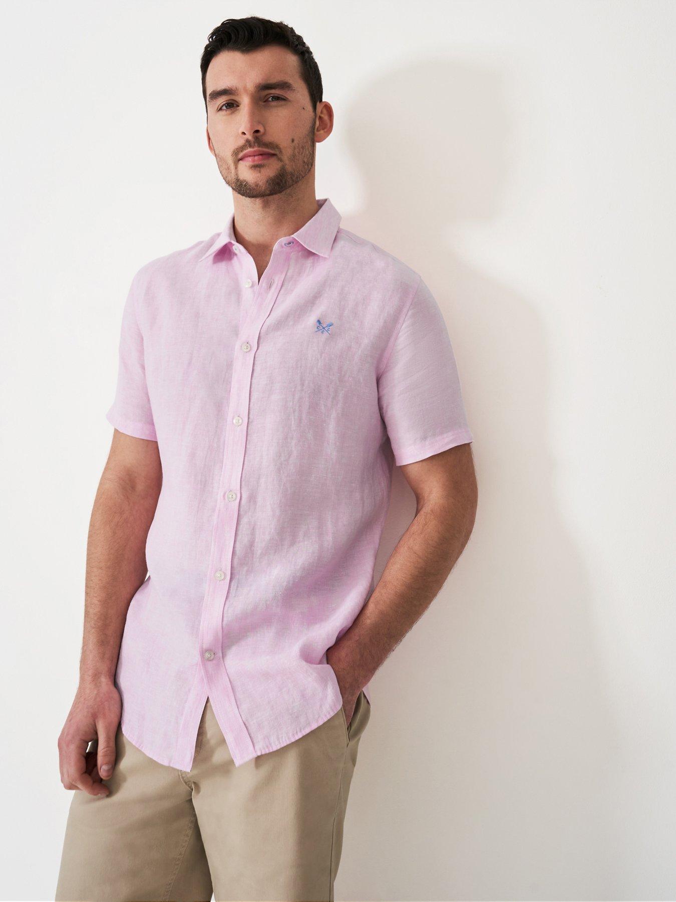 Pink Short Sleeve Shirts Men Very