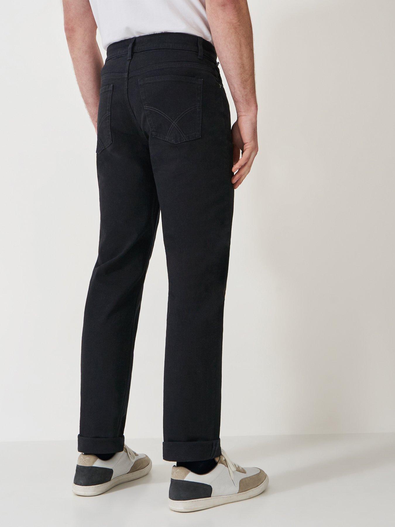 Image 2 of 5 of Crew Clothing Parker Straight Fit Jeans - Black