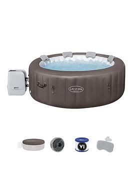 Product photograph of Lay-z-spa Dominica Hydrojet Inflatable Hot Tub 4-6 People from very.co.uk