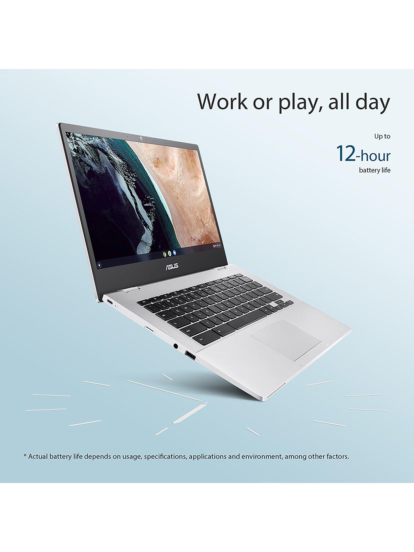 Image 6 of 7 of Asus Chromebook CX1400CKA-NK0380 - 14in FHD, Intel Celeron, 4GB RAM,&nbsp;64GB&nbsp;SSD - Silver