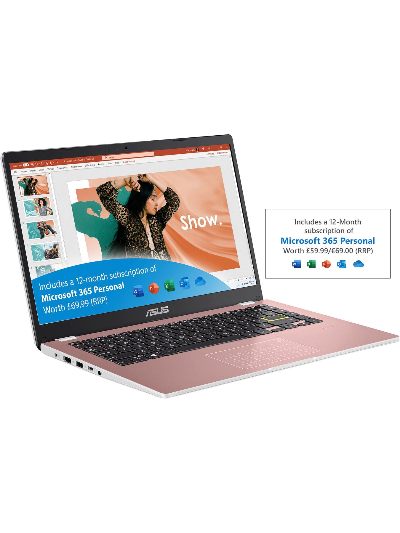 Image 7 of 7 of Asus E410KA-EK592WS Laptop - 14in FHD,&nbsp;Intel Celeron, 4GB RAM,&nbsp;128GB&nbsp;SSD - Pink