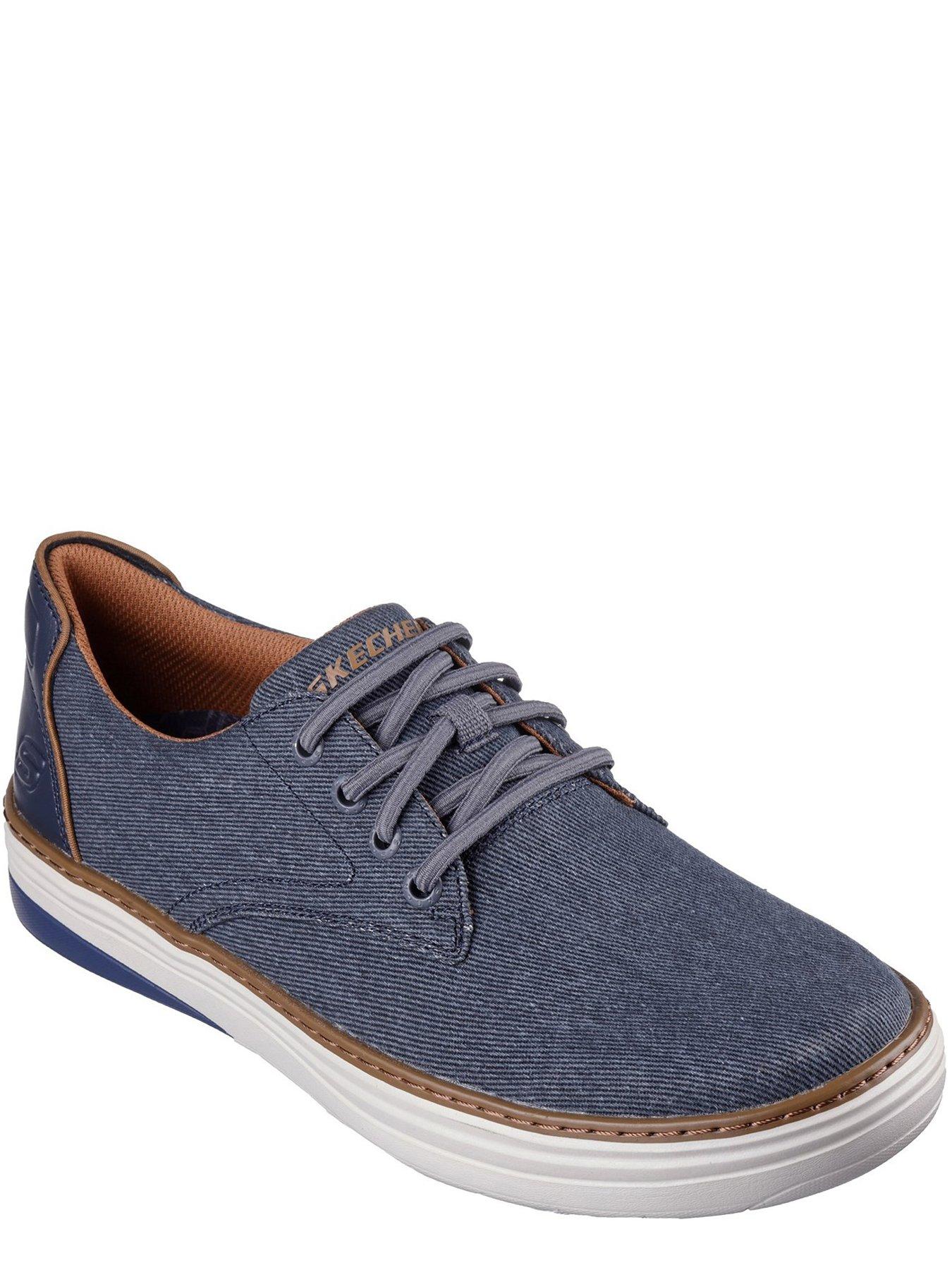 Skechers Hyland Ratner Casual Lace Up Shoes - Blue | very.co.uk