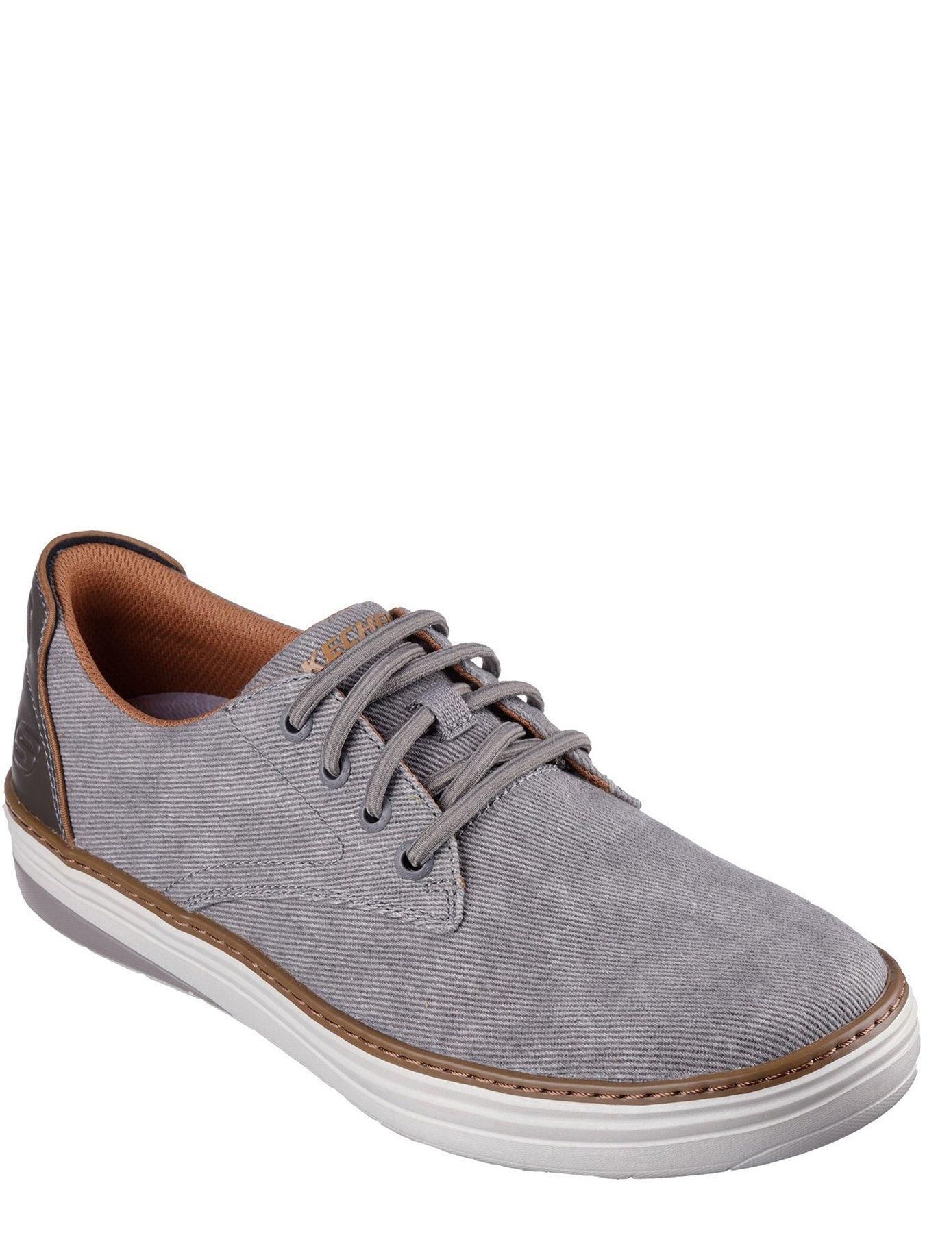 Skechers Hyland Ratner Casual Lace Up Shoes - Grey | very.co.uk