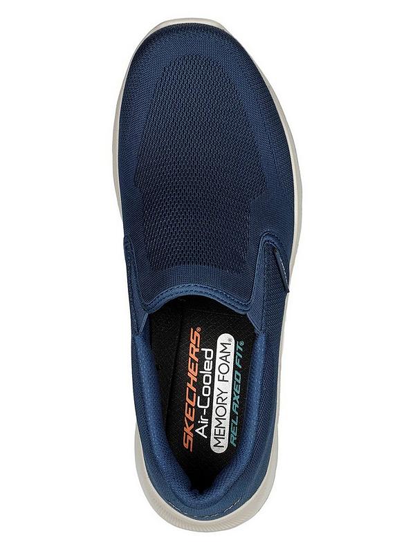 Skechers Wide Fit Equalizer 5.0 Slip-On Trainers - Navy | Very.co.uk