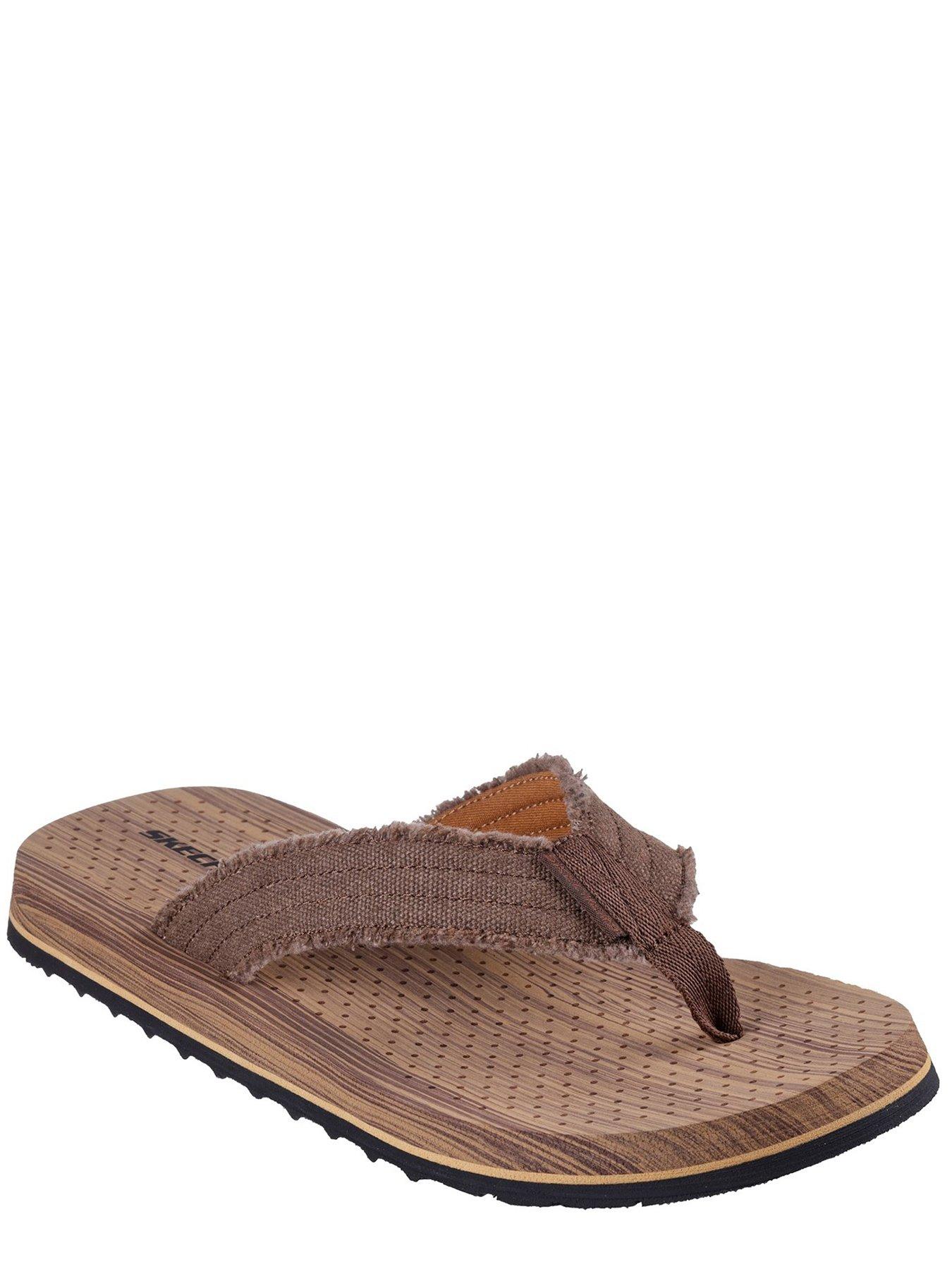 Skechers brown flip clearance flops