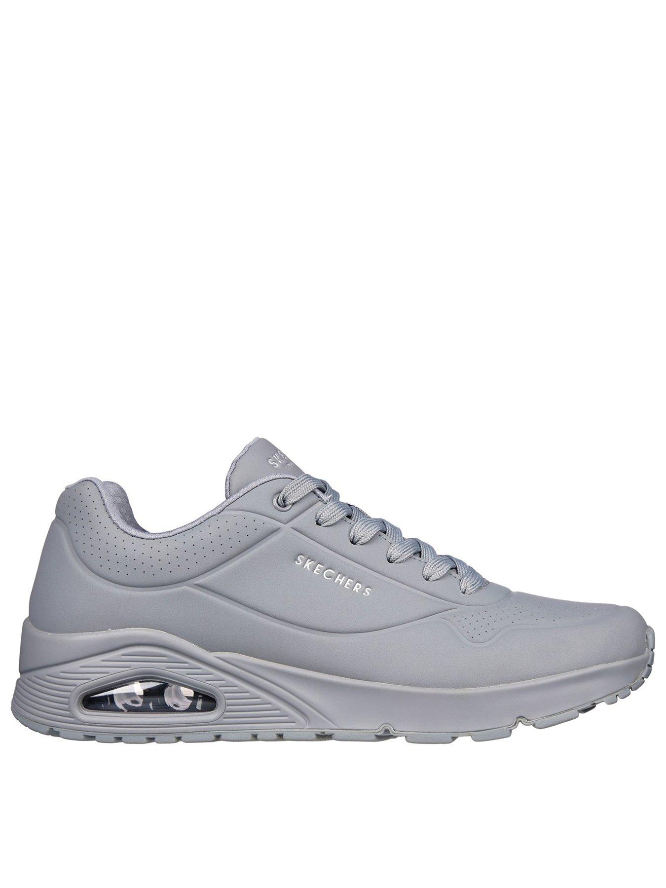 Image 1 of 5 of Skechers Uno Stand on Air Lace Up Trainers - Grey