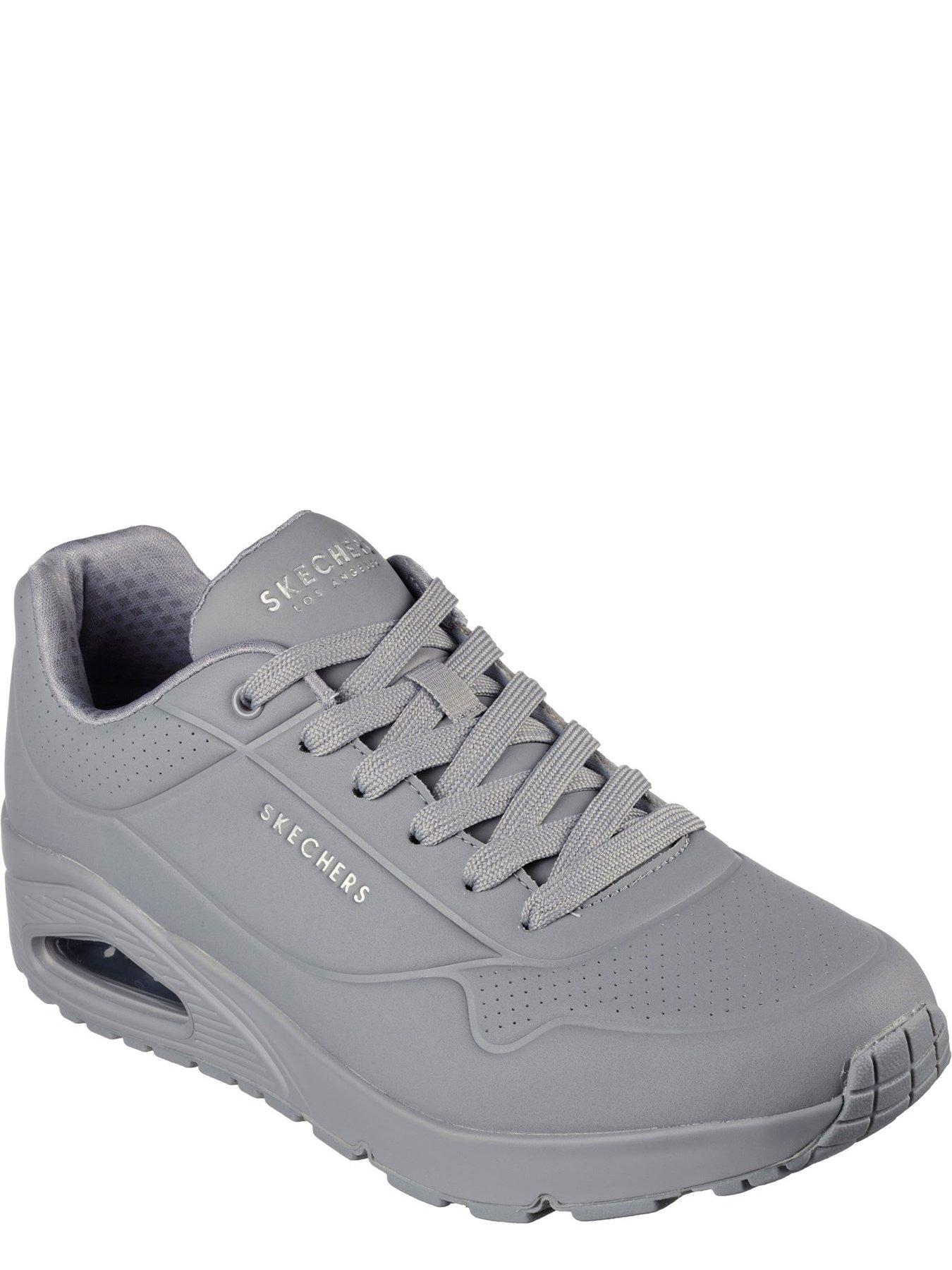 Image 2 of 5 of Skechers Uno Stand on Air Lace Up Trainers - Grey