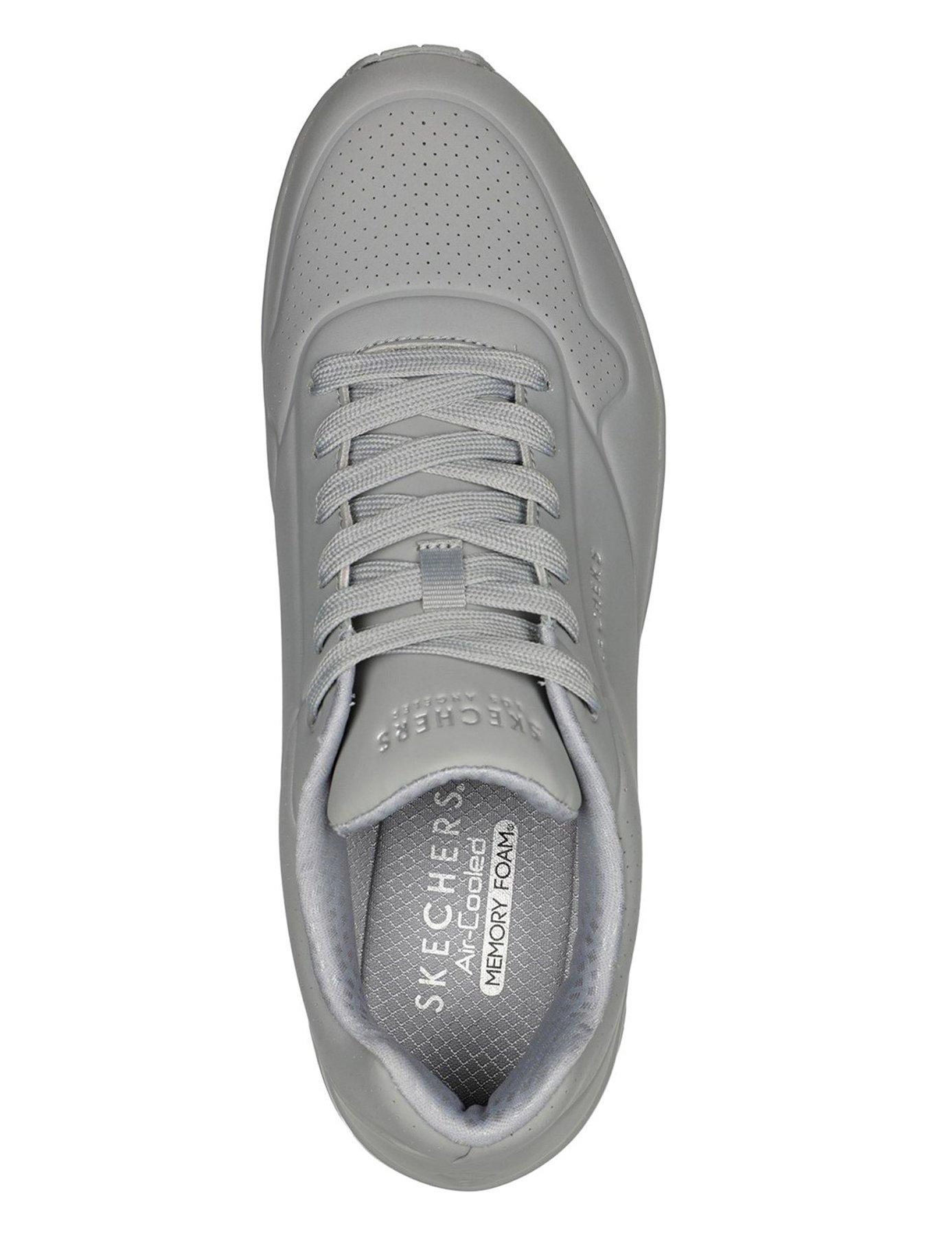 Image 4 of 5 of Skechers Uno Stand on Air Lace Up Trainers - Grey