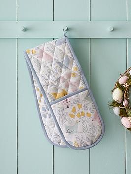 Product photograph of Catherine Lansfield Cottage Friends Double Oven Glove from very.co.uk