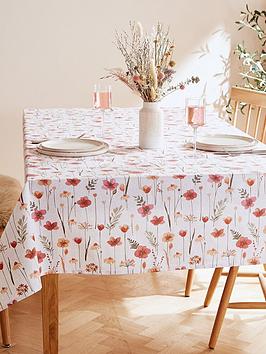 Product photograph of Catherine Lansfield Harvest Flowers Large Tablecloth from very.co.uk