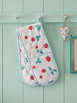 Product photograph of Catherine Lansfield Strawberry Garden Double Oven Glove from very.co.uk