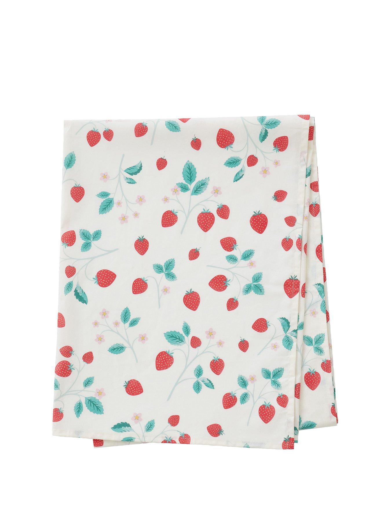 Image 2 of 3 of Catherine Lansfield Strawberry Garden Cotton Tablecloth