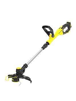 Product photograph of Stanley Fatmax V20 33cm String Trimmer 4 0ah Batt 2a Charger Brushed from very.co.uk