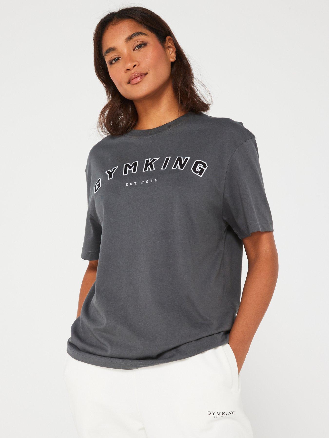 undefined Womens Shadow Bf Tee - Charcoal
