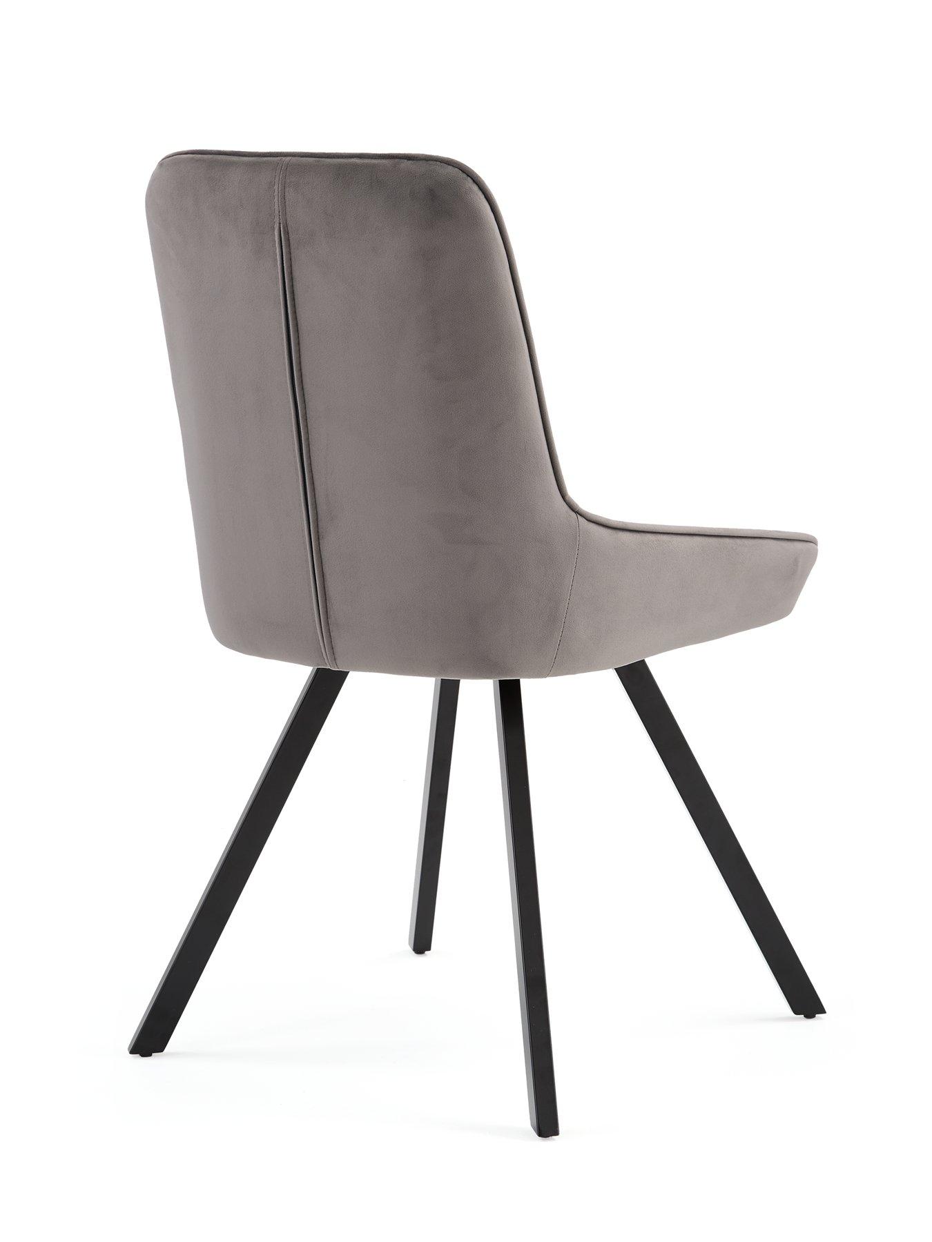 Image 4 of 6 of The Very Collection Marlow Pair of Dining Chairs - Grey/Black