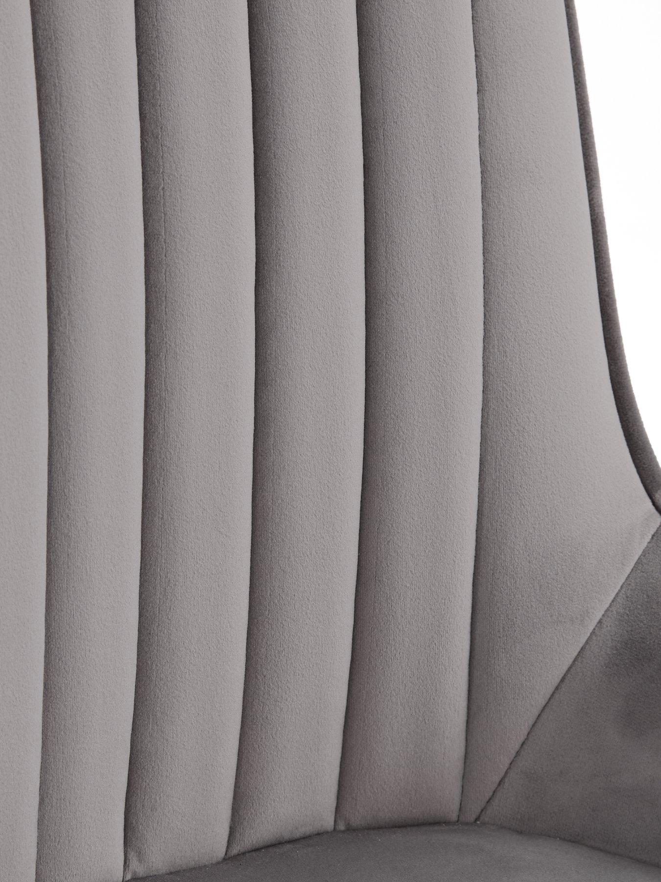Image 6 of 6 of The Very Collection Marlow Pair of Dining Chairs - Grey/Black