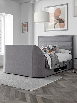 Product photograph of Very Home Kirkby Ottoman Storage Tv Bed Frame - Fits Up To 43 Inch Tv - Plus Mattress Options Buy Amp Save - Bed Frame With Platinum Pocket Mattress from very.co.uk