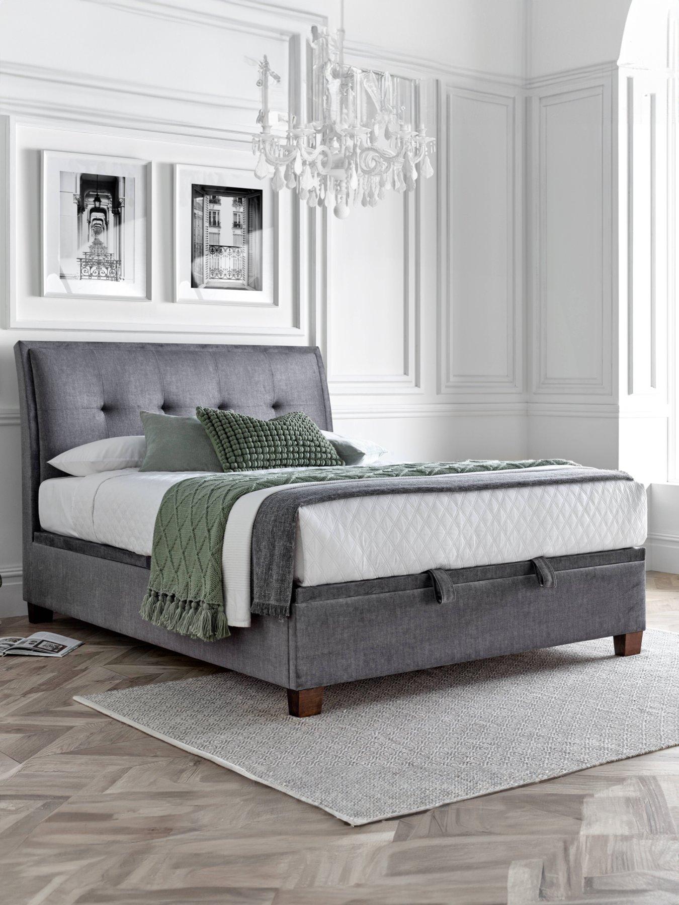 Product photograph of Very Home Harrington Ottoman Storage Bed Frame With Mattress Options Buy Amp Save - Bed Frame With Platinum Pocket Mattress from very.co.uk