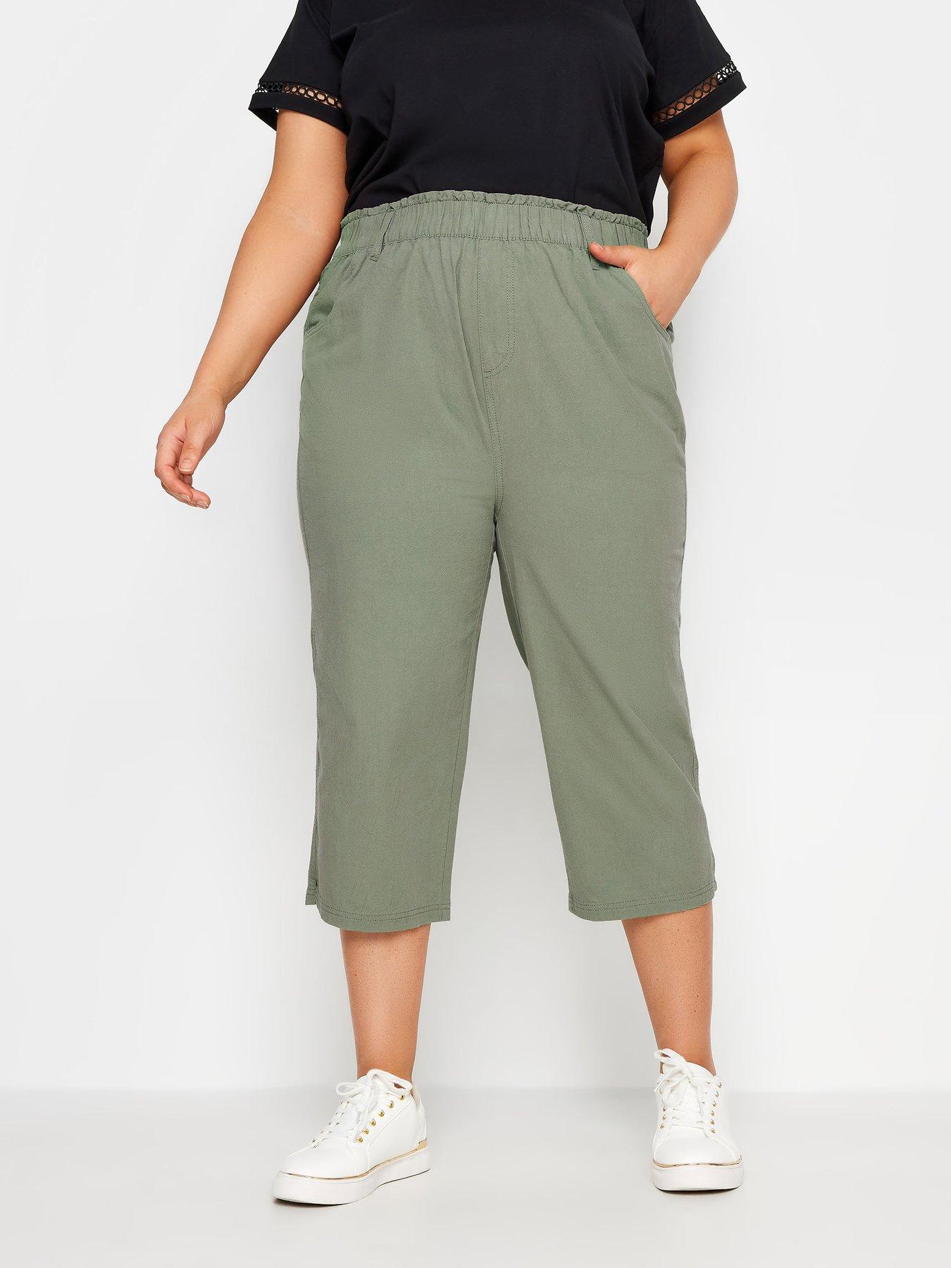 Cotton crop trousers uk store