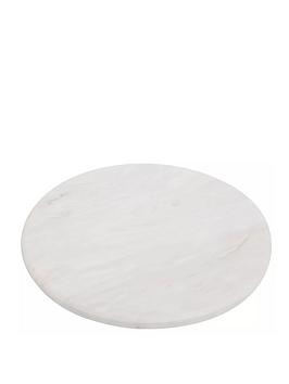 Product photograph of Premier Housewares Round White Marble Chopping Board from very.co.uk
