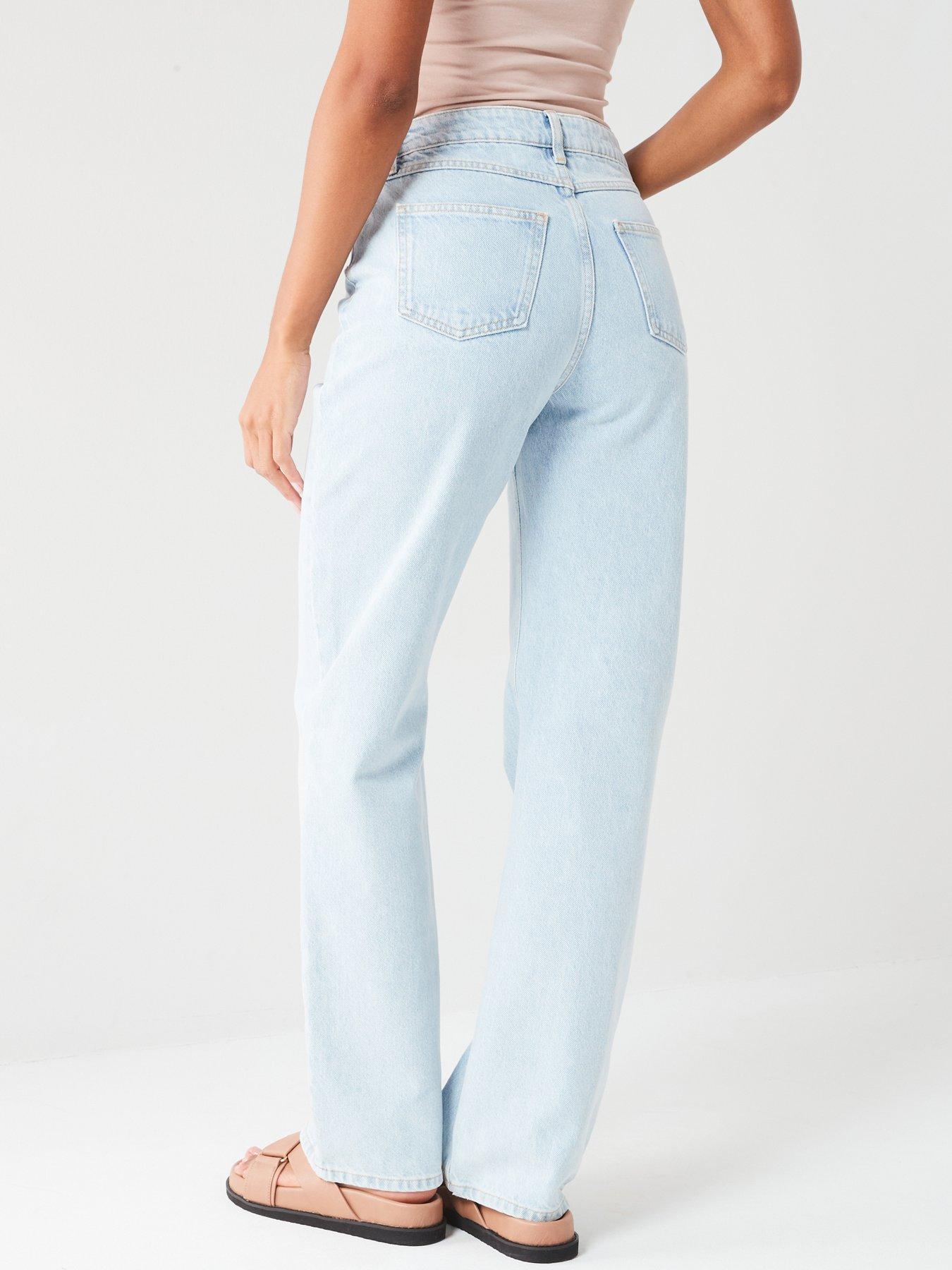 Vervet Light Acid Wash Stretchy Wide Leg Jeans