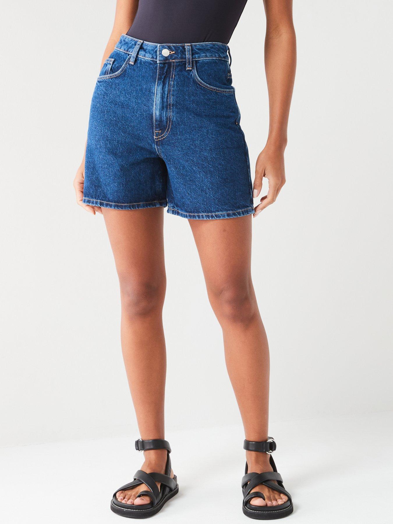undefined Denim Bermuda Shorts - Dark Wash