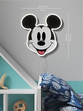 Product photograph of Yellowpop Disney Mickey Printed Face Led Neon Wall Art from very.co.uk