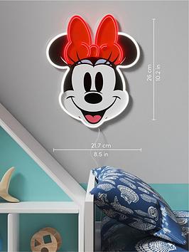 Product photograph of Yellowpop Disney Minnie Printed Face Led Neon Wall Art from very.co.uk