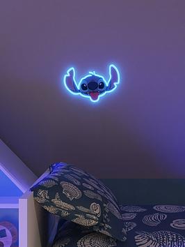 Product photograph of Yellowpop Disney Stitch Face Led Neon Wall Art from very.co.uk