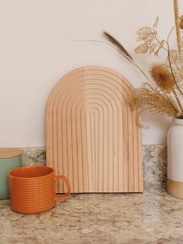 Product photograph of Kitchencraft Idilica Reversible Beech Wood Chopping And Serving Board from very.co.uk
