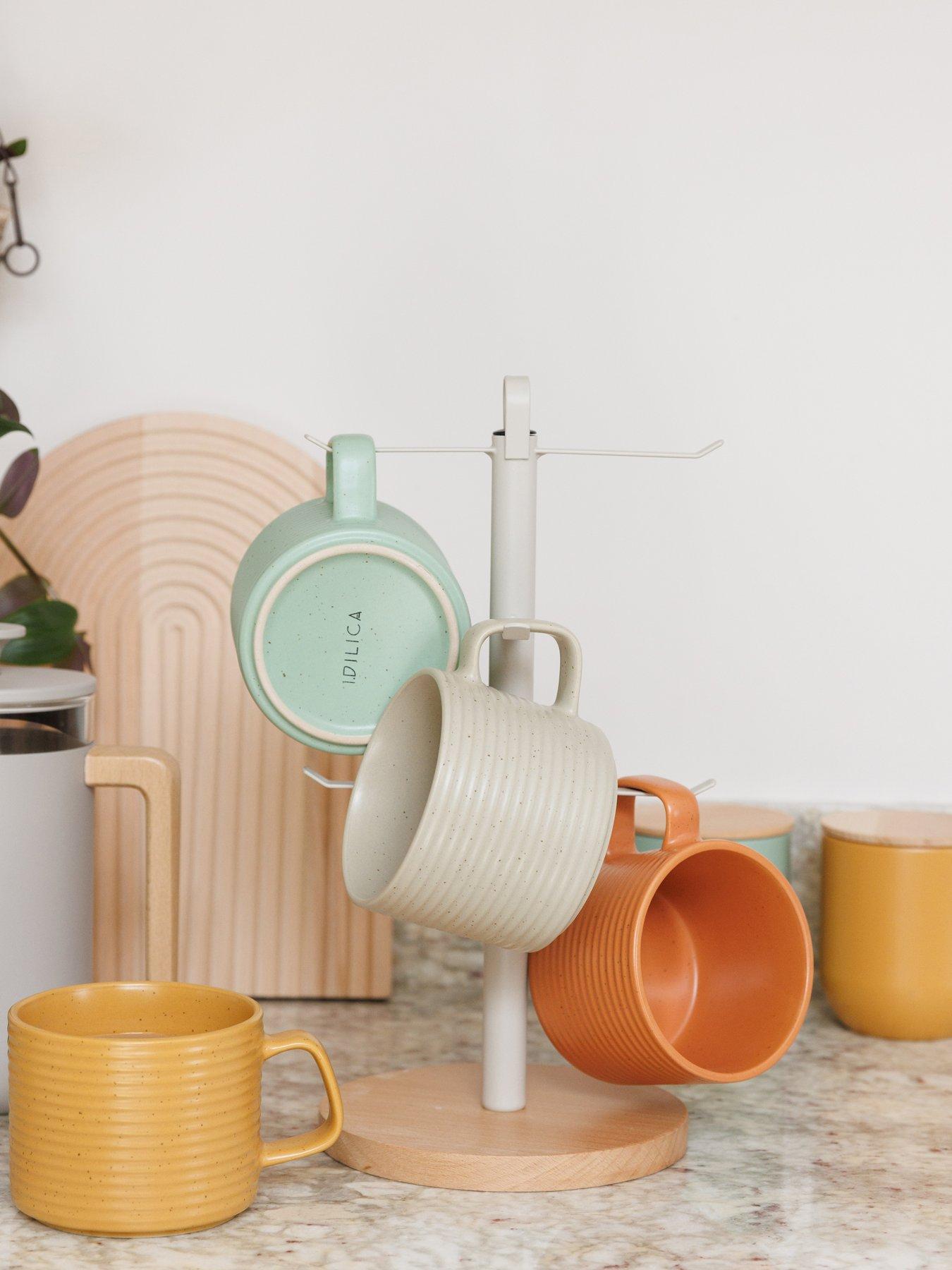 KitchenCraft Idilica Beech Wood Mug Tree