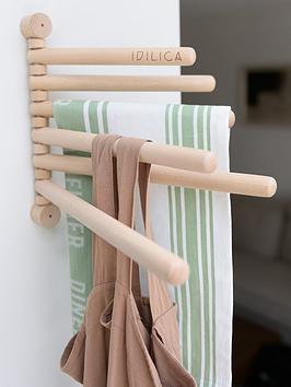 Product photograph of Kitchencraft Idilica Beech Wood Wall Rack from very.co.uk
