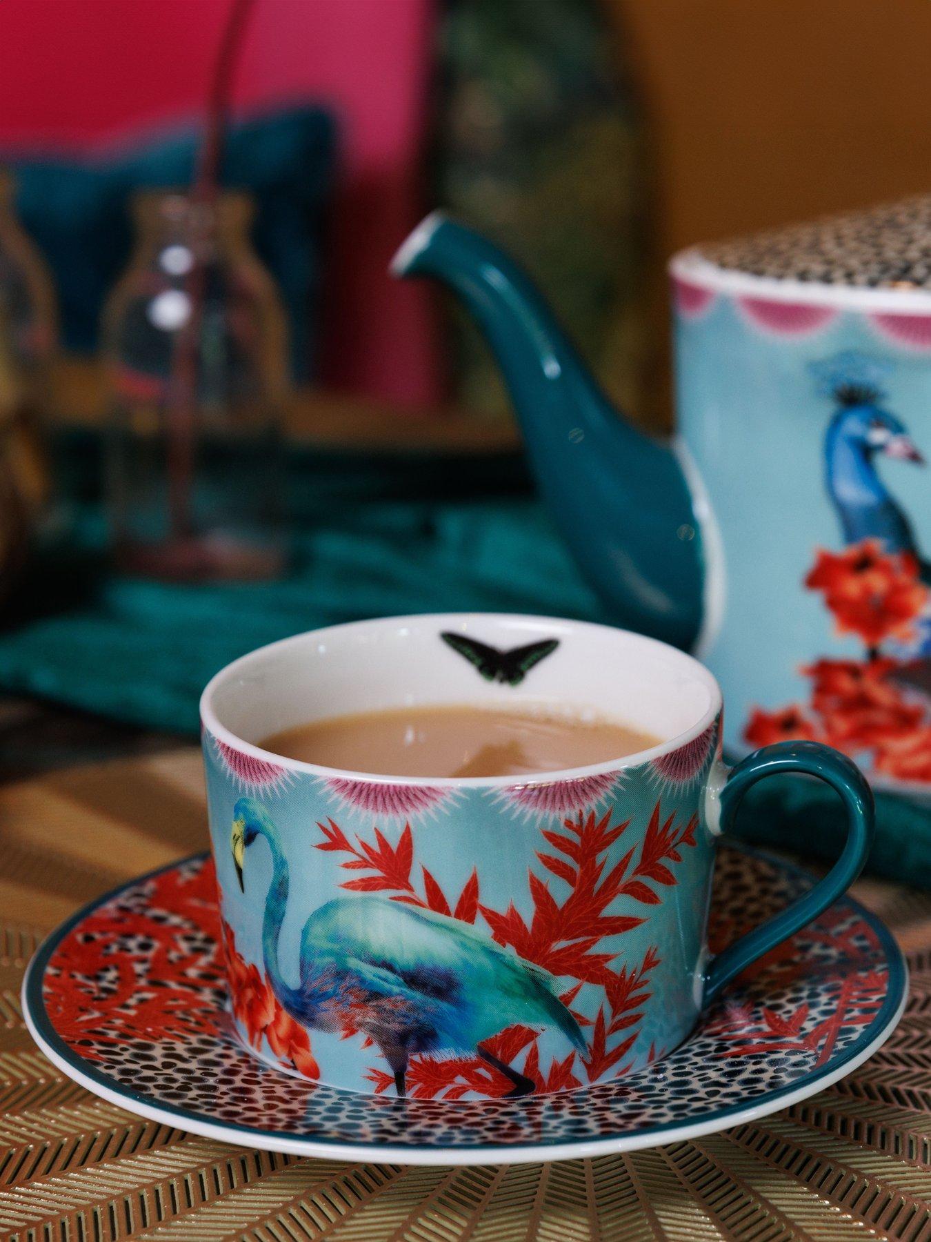 Product photograph of Mikasa X Sarah Arnett Porcelain Cup And Saucer from very.co.uk