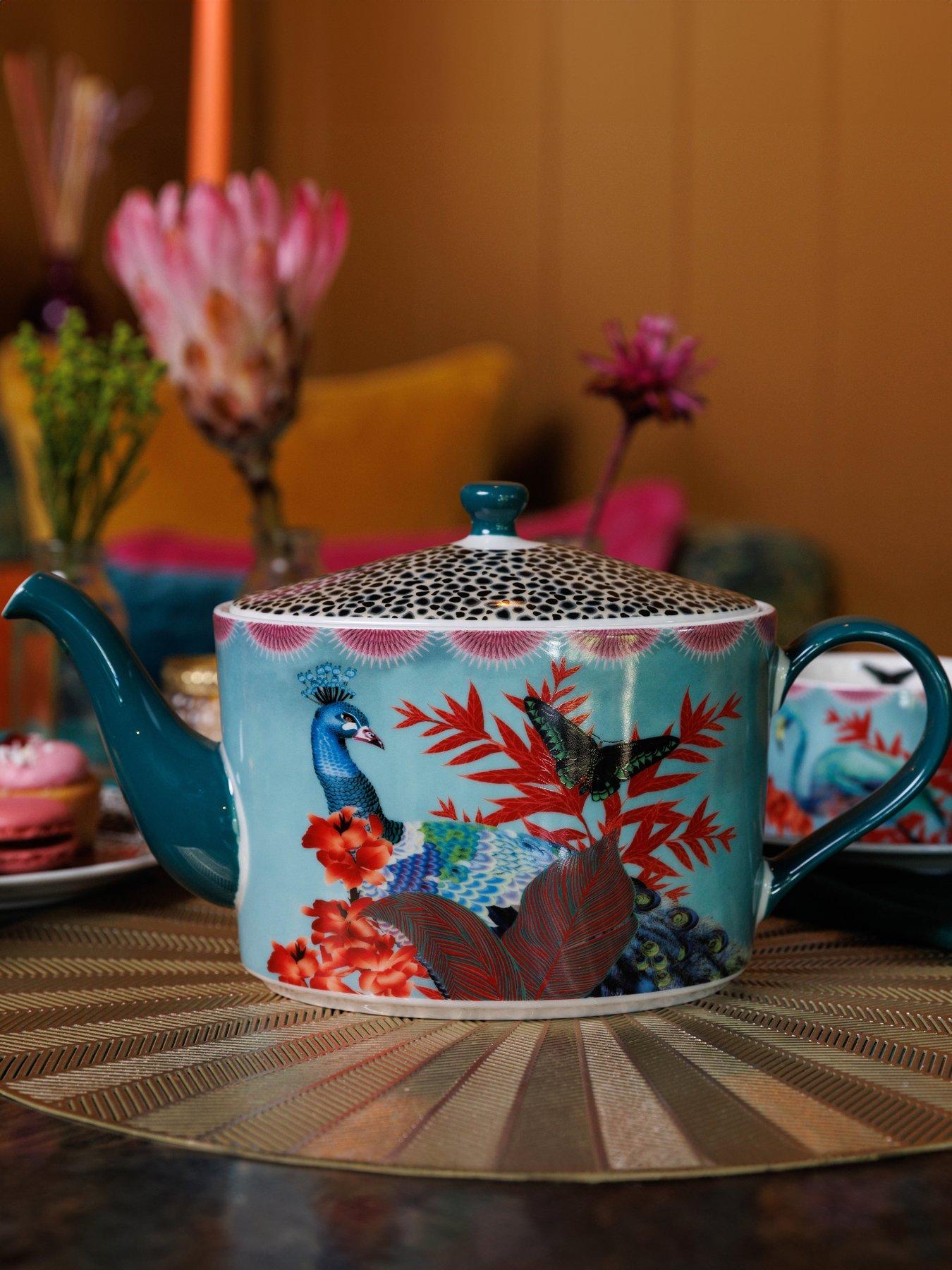 Product photograph of Mikasa X Sarah Arnett Porcelain Teapot from very.co.uk