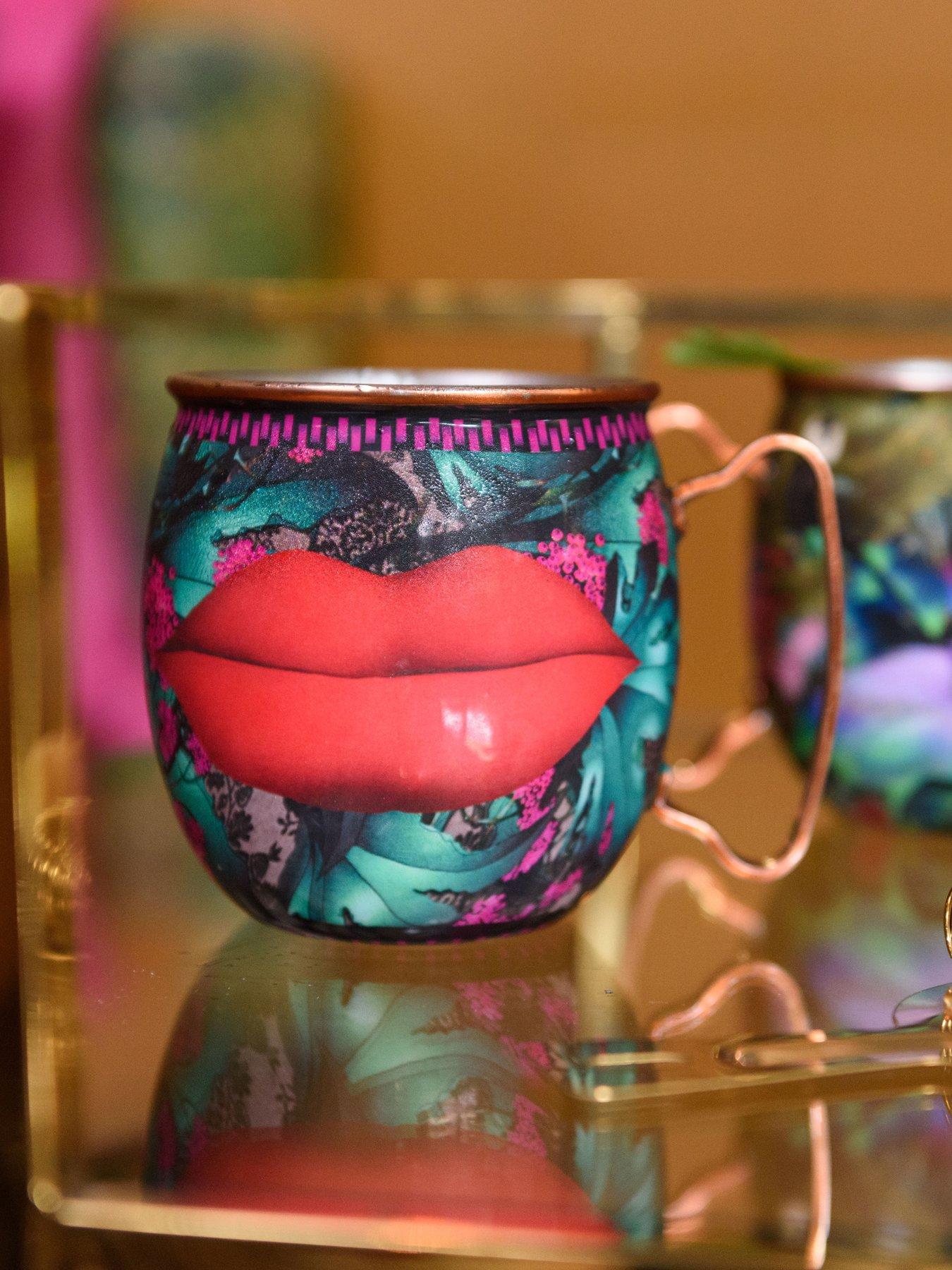 Product photograph of Mikasa X Sarah Arnett Moscow Mule Double-walled Mug Ndash Lips from very.co.uk