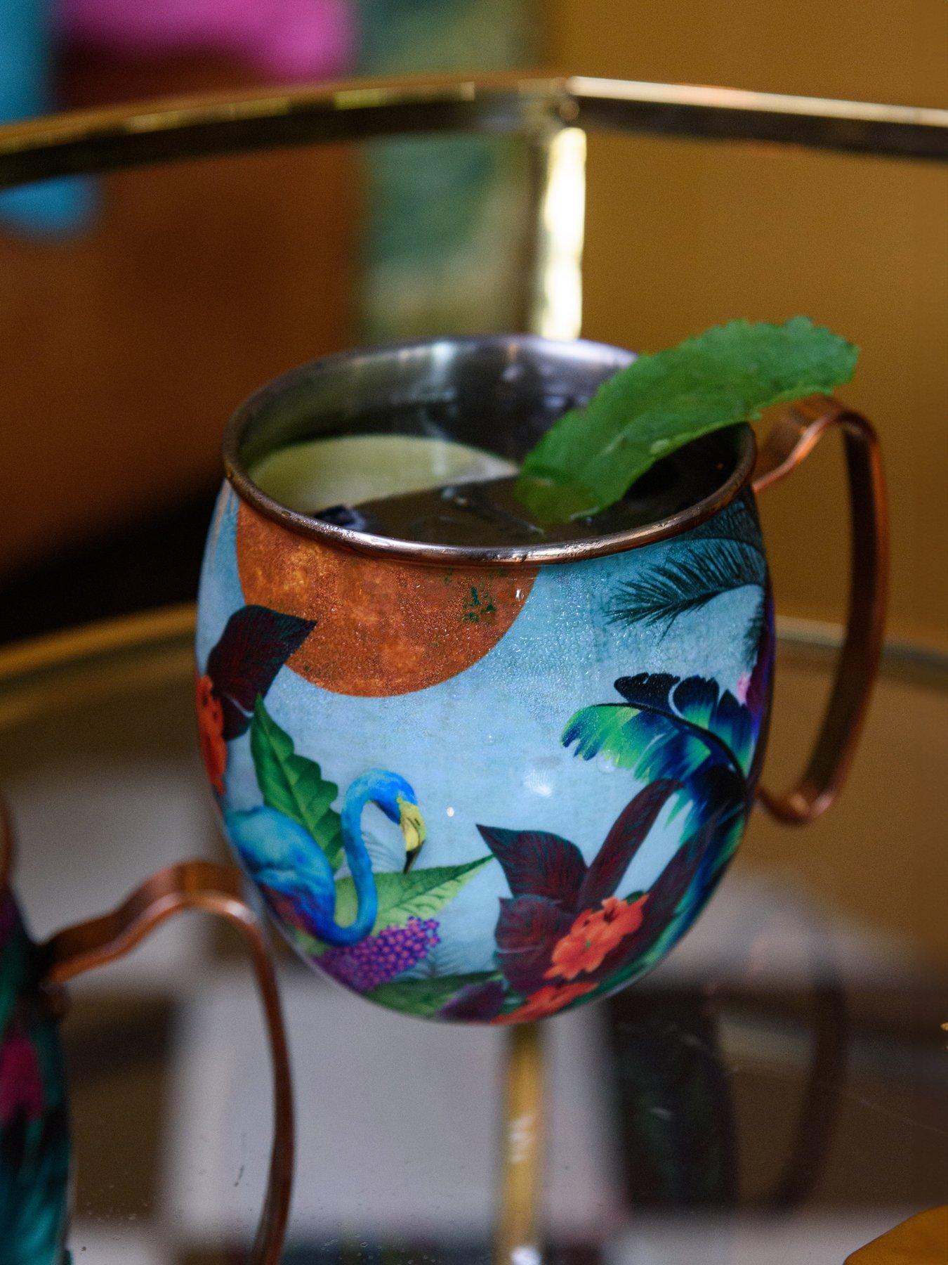 Product photograph of Mikasa X Sarah Arnett Moscow Mule Double-walled Mug Ndash Flamingo from very.co.uk