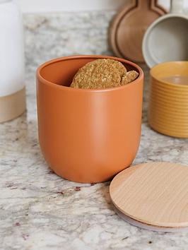 Product photograph of Kitchencraft Idilica Metal Storage Canister In Orange from very.co.uk