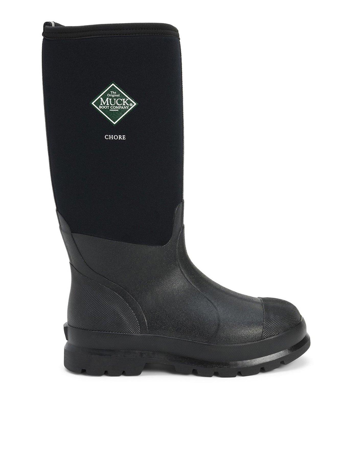 Muck Boots Mens Chore Classic High - Black, Black, Size 8, Men