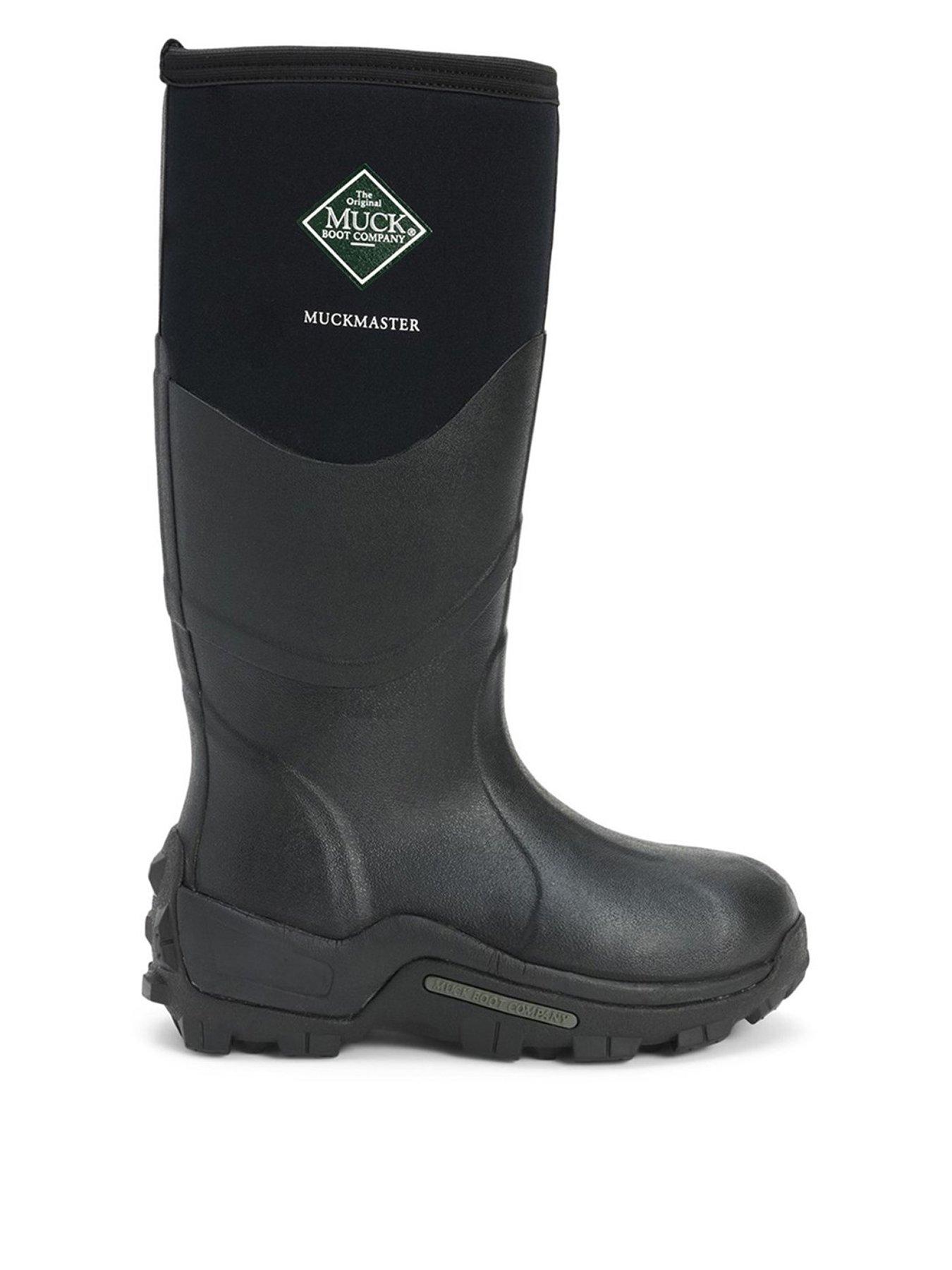 Muck Boots Mens Muckmaster High - Black, Black, Size 6, Men