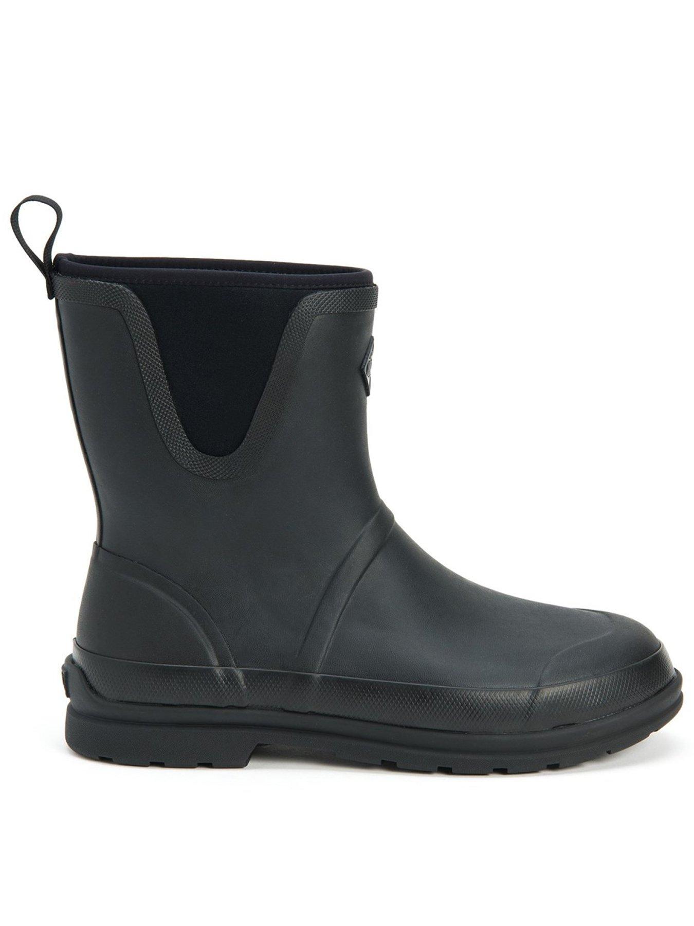 Muck Boots Mens Originals Pull On Mid Boot- Black